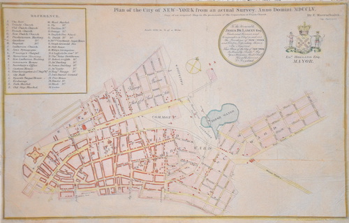 Plan of the City of New York from an actual Survey. Anno Domini. MDCCLV.