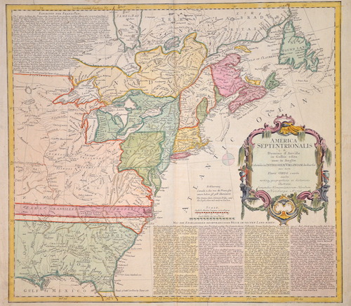 America Septentrionalis a Domino d’Anville in Galliis edita nunc in Anglia Coloniis in Interiorem Virginiam eductis nec non Fluvii Ohio cursu..