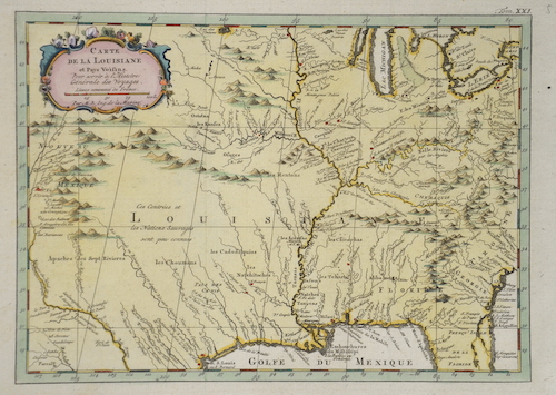 Carte da la Louisiane et Pays Voisins