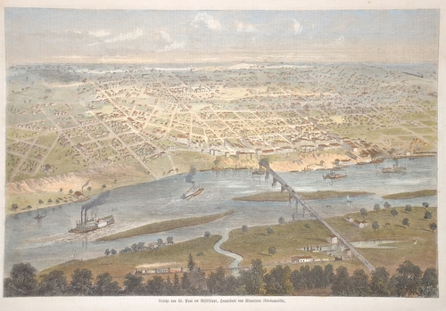 Ansicht von St. Paul am Mississippi, Hauptstadt von Minnesota (Nordamerika).