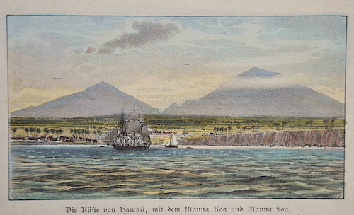 Die Küste von Hawaii, mit dem Mauna Koa und Mauna Loa.