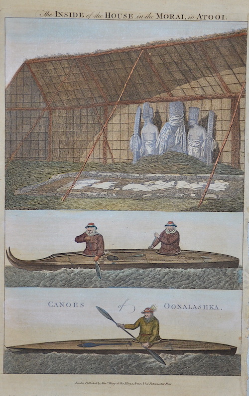 The Inside of the House in the Morai, in Atooi.