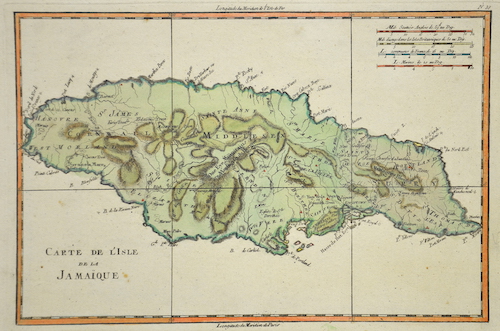 Carte de l´isle de la Jamaique