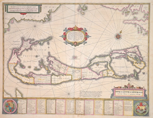 Mappa Aestivarum Insularum, alias Barmudas dictarum, ad Ostia…