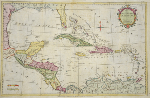 Map of the Gulf of Mexico, the islands and counties…