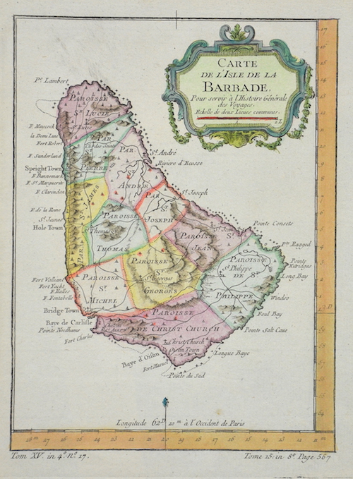 Carte de l`isle de la Barbade