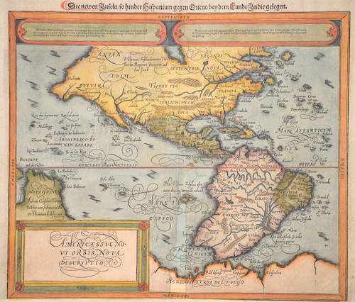 Die newen Inseln so hinder Hispania gegen Orient bey dem Landt Indie gelegen