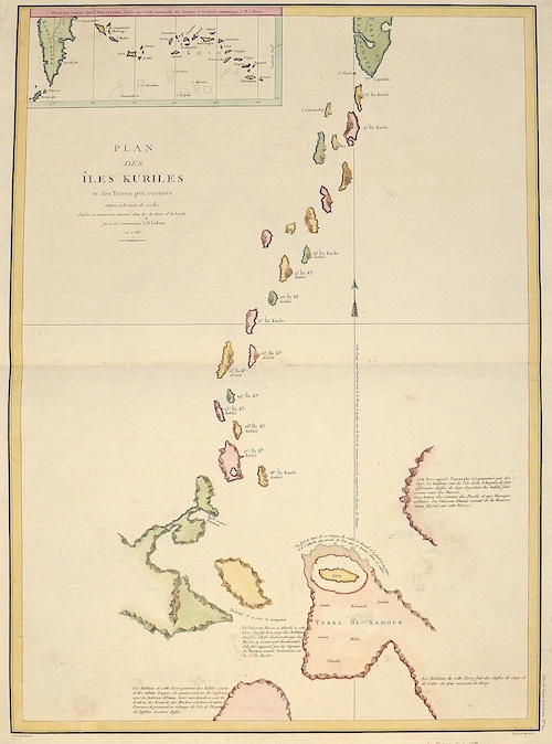 Plan des Isle Kurilles et des Terres peu connues…