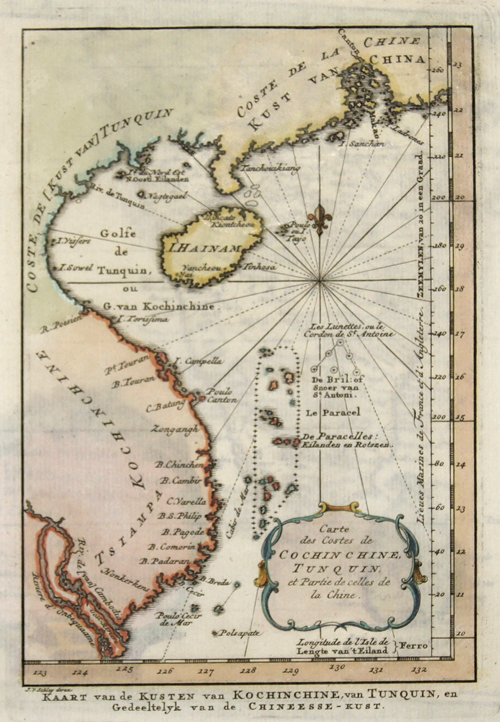 Carte des Costes de Chochinchine, Tunquin, et Partie de celles de la Chine.