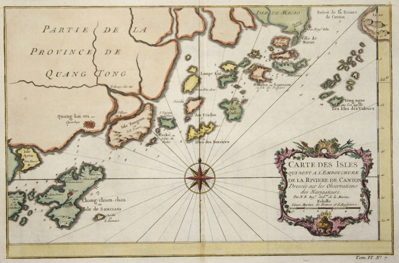 Carte des Isles qui sont a l’Embouchure de la Riviere de Canton…