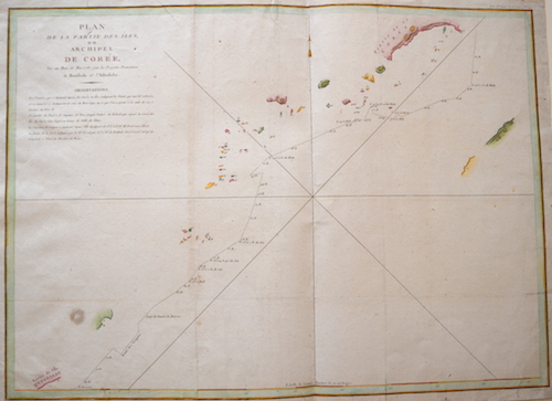 Plan de la Partie des Iles, ou archipel de Corée, Vue au Mois de Mai 1787 par les Frégates Francaises.