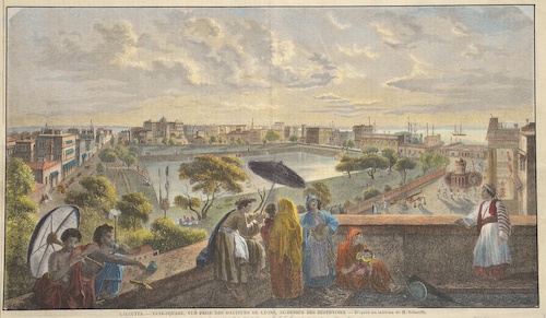 Calcutta. Tank- Square, vue prise des hauteurs de Lyons, au – dessous des reservoirs
