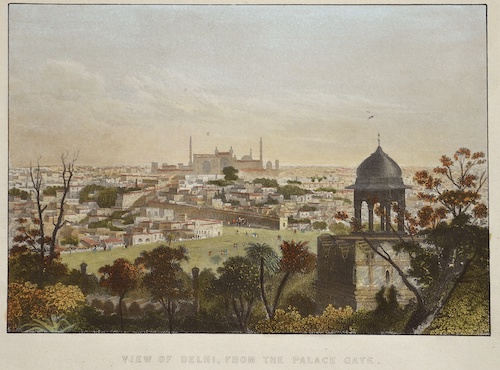 View of Delhi from the palace gate