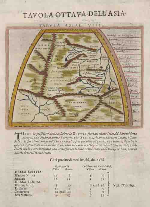 Tavola Ottava dell‘ Asia. / Tabula Asiae VIII.