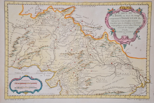 Carte de l’Inde en decà du Gange comprenant l’Indoustan & c.