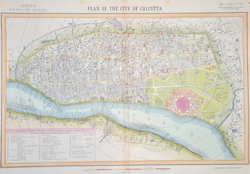 Plan of the City of Calcutta / Letts’s Popular Atlas.