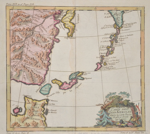 Carte des Isles Kouriles d´apres la Carte Russe. Dreßee et Gravee par Laurent.