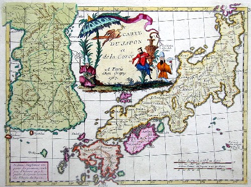 Carte du Japon et de la Coree