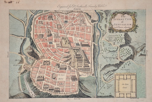The Antient City of Jerusalem and Places adjacent.