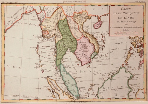 Carte de la presque isle de l´Inde au de la du Gange