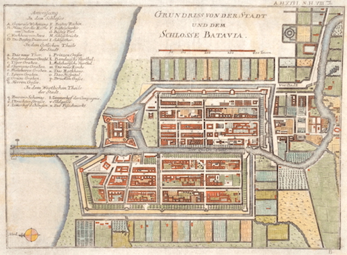 Grundriss von der Stadt und dem Schlosse Batavia