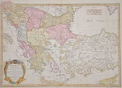 Turquie d´ Europe et partie de celle d´ Asie divisée par grandes Provinces et Gouvernements….