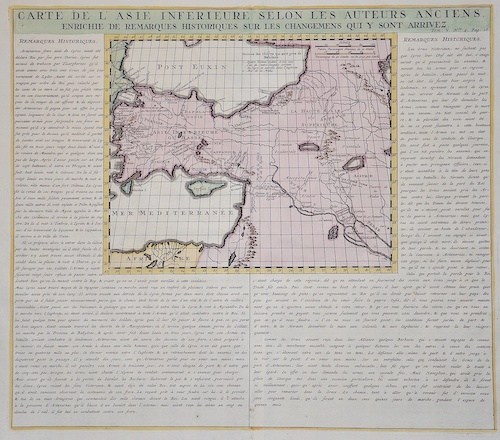 Carte de l’Asie inferieure selon les Auteurs anciens, enrichie de remarques historiques sur les changemens qui y sont arrivez.