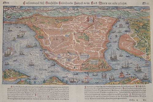 Constantinopel des Griechischen Kaiserchumbs Hauptstatt / im Landt Thracia am Meer gelegen”