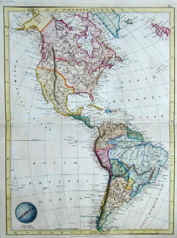 Neuer Zeitungs-Atlas von Amerika…../A new general Atlas of America exhibiting its physical features and present arrangements in political divisions