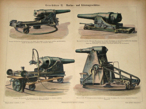 Geschütze II. Marine- und Küstengeschütze