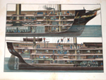 Seewesen, Längendurchschnitt der Corvette ” Elisabeth” (Flotte des Norddeutschen Bundes)