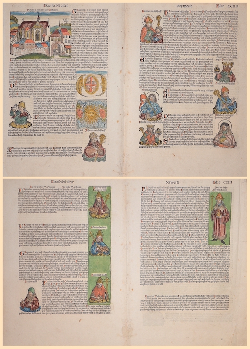 Das sechst alter der Werlt Blat CCIIII / Orden der aynsidler sant Augustins