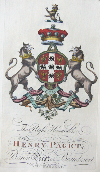 The right honourable Henry Paget Baron Paget of Beaudestert an Baronet