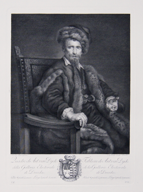 Luadro di Ant: van Dyck. della Galleria Electorale di Dresda.;  Tableau de Ant: van Dyck. De la Gallerie Electorale de Drese.