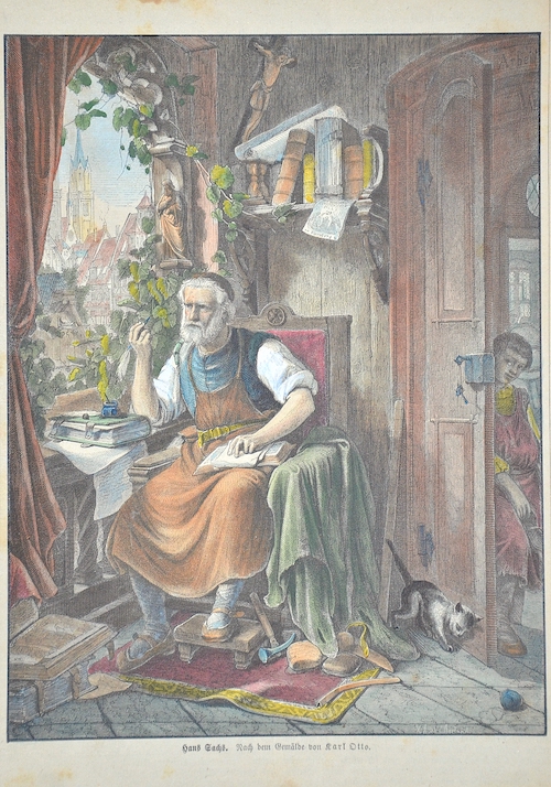 Hans Sachs. Nach dem Gemälde von Karl Otto.