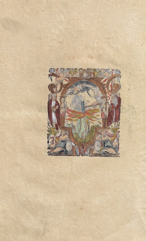 no title: on reverse text: gedruckt zu Basel durch Sebastianum Henricpetri im jahr nach der gnadreichen Geburt Jesu Christi M.D.XCIIX.