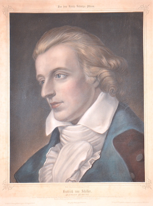 Friedrich von Schiller. Geb. 11. Nov. 1759. gest. 9. Mai 1805.