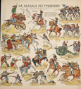 La Bataille des Pyramides gagnée par le Général Bonaparte sur les Mamelucks et l’armée de Mourad-Bey et du Pacha du Caire, le 21 Juillet 1798