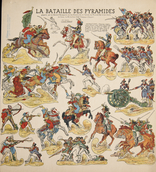 La Bataille des Pyramides gagnée par le Général Bonaparte sur les Mamelucks et l’armée de Mourad-Bey et du Pacha du Caire, le 21 Juillet 1798
