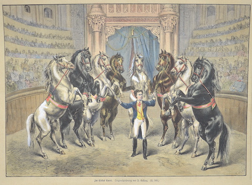 Im Cirkus Carré. Originalzeichnung von F. Kollarz.