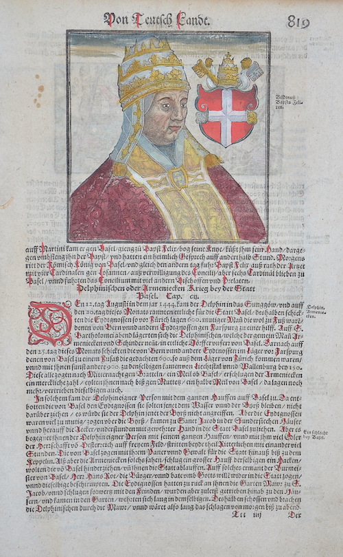 Von Deutsch Landt. 819 / Bildtnuß Bapst Felixen.