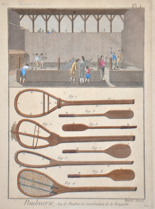 Paulmerie, Jeu de Paulme et Construction de la Raquette. Pl. 1.