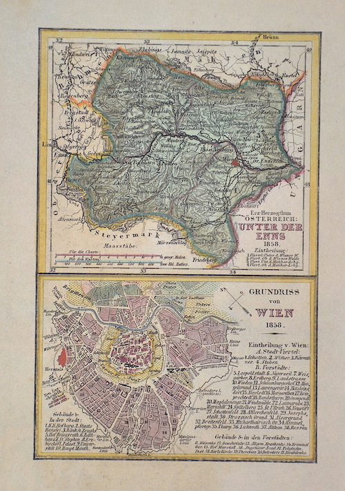 Erz-Herzogthum Östereich: unter der Enns 1858/ Grundriß von Wien 1858