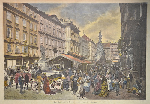 Am Graben in Wien. Gemälde von Carl Karger.