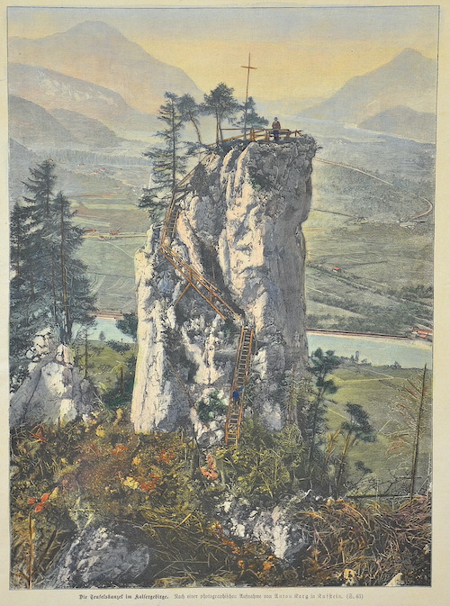Die Teufelskanzel im Kaisergebirge.