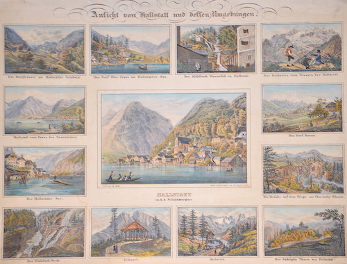 Ansicht von Hallstatt und dessen Umgebungen.