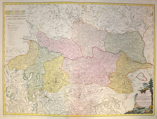 Karte von dem Erzherzogtum Oesterreich oder dem Lande ob und unter der Enns.