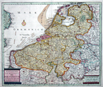 Carta Nuova ed accurata delle XVII Provincie de Paesi Bassi