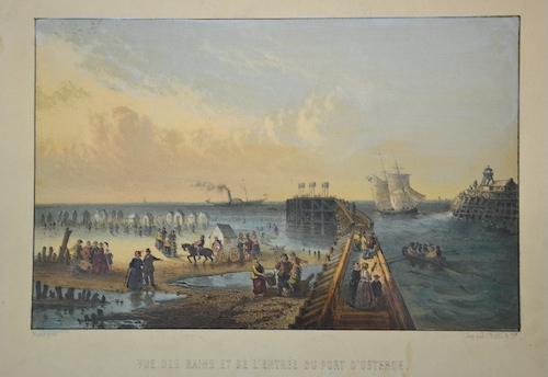Vue des bains et de L’Entree du Port D’Ostende.