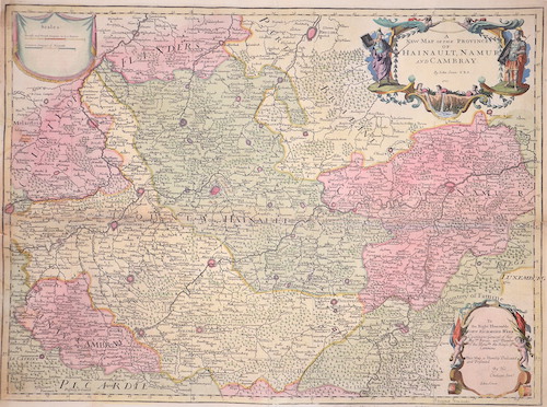 A New Map of the Provinces of Hainault, Namur, and Cambray.